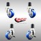 Service Caster 3 Inch 316SS Blue Poly Swivel 1-3/4 Inch Expanding Stem Caster Brake SCC, 2PK SS316EX20S314-PPUB-BLUE-2-TLB-2-134 - alternate 4
